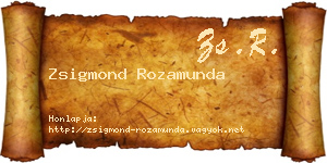 Zsigmond Rozamunda névjegykártya
